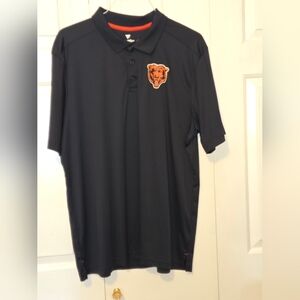 Chicago Bears Men's Fanatics Dark  Blue Polo Shirt Performance Athletic Wear XXL